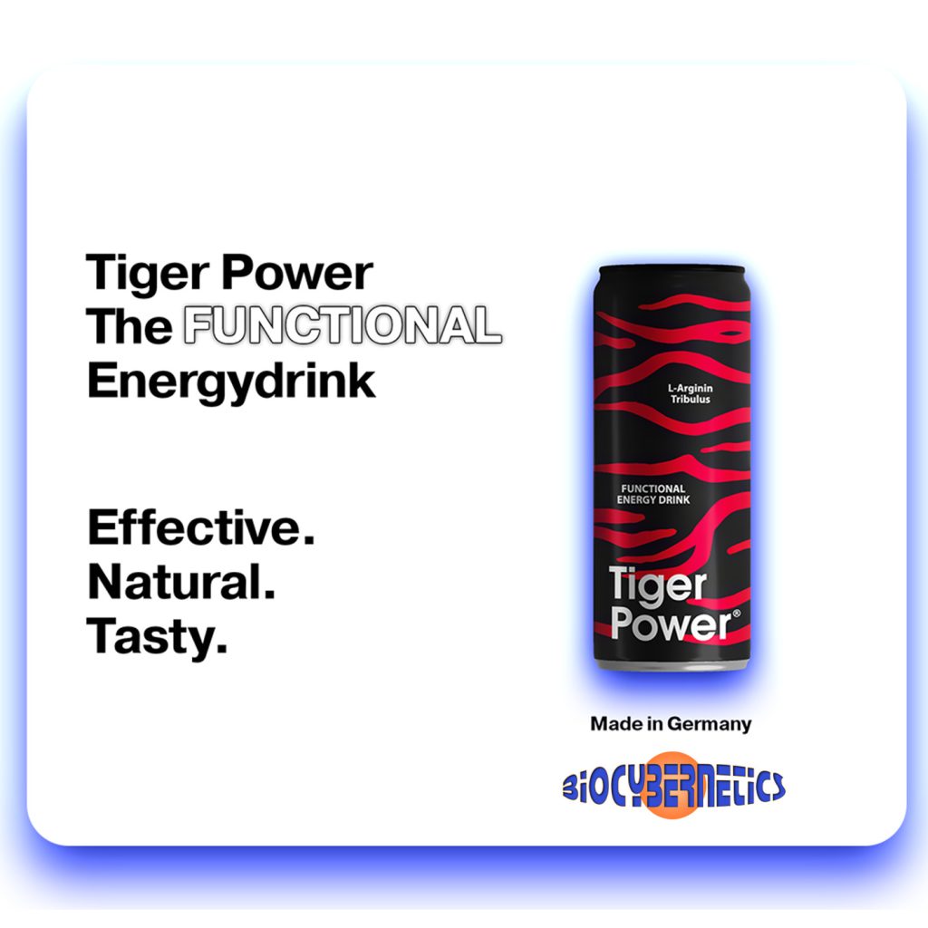 Tiger power energydrink guarana arginin tribulus premium
